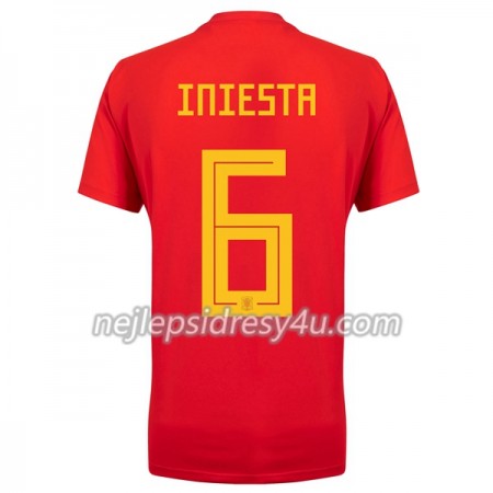 Fotbalový Dres Španělsko A_Iniesta 6 Domácí MS 2018